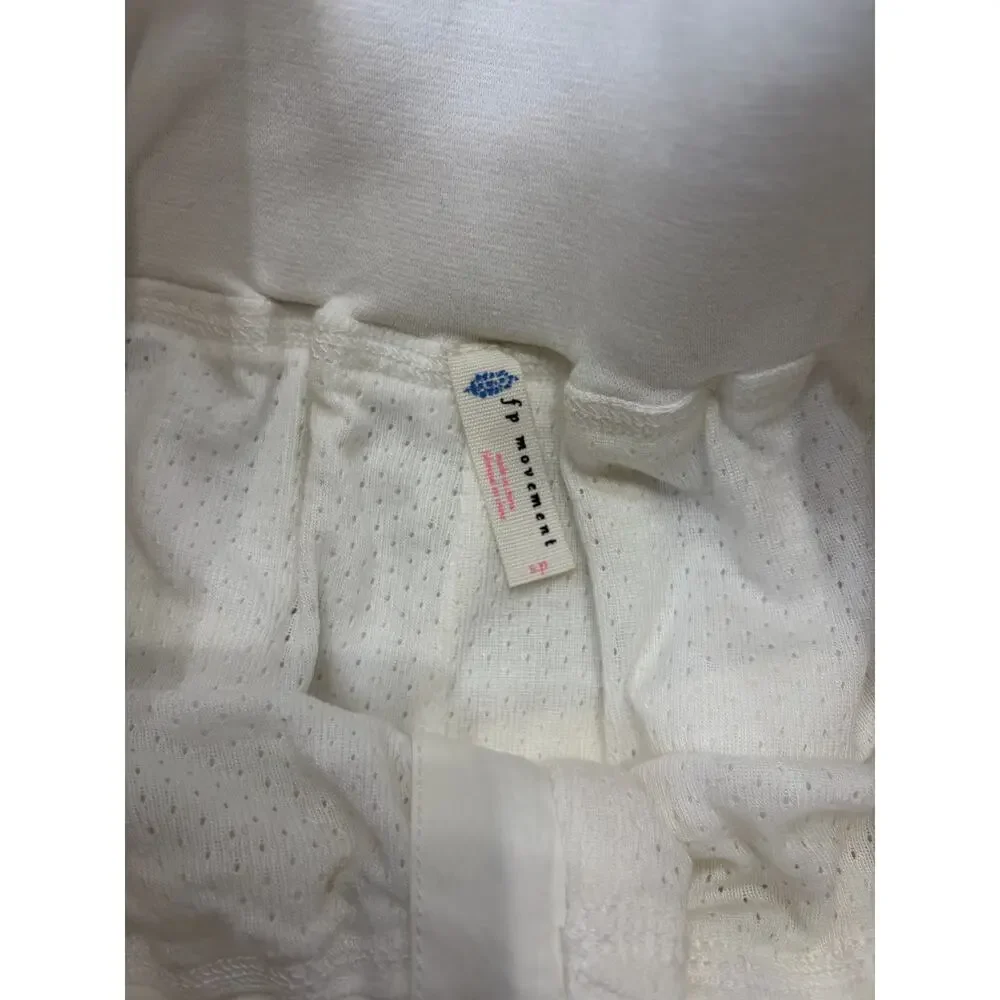Free People Movement Jogger Pants Women’s Small Ivory Ruched Activewear Lounge